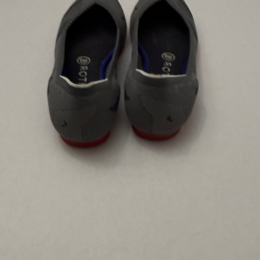 Rothy's Gray Camouflage Knit Ballet Flats with Red Soles - Picture 3 of 5
